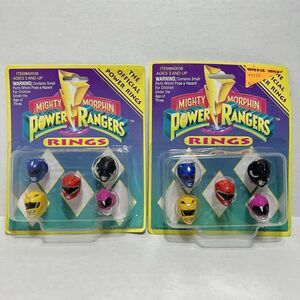 2 1993 Power Rangers Official Power Rings Set of 5 Sealed MMPR Vintage Saban